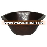 Square Copper Vessel Bathroom Sink