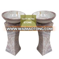 solid stone carved marble sink for bathroom