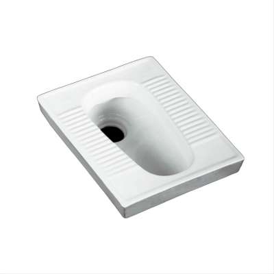 Low price sanitary equipment ceramic squatting pan water closet pan without trapway