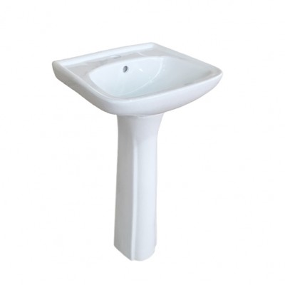 China supplier cheap ceramic hand wash basin in pakistan white bathroom pedestal sink for sale