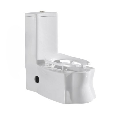 2020 new design public sanitary equipment siphonic S-trap ceramic bathroom sit or squat tone-piece toilet